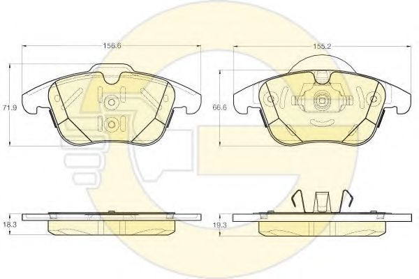 set placute frana,frana disc