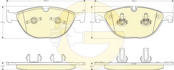 set placute frana,frana disc