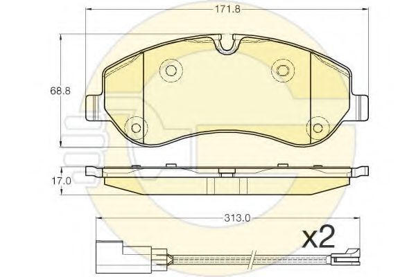 set placute frana,frana disc