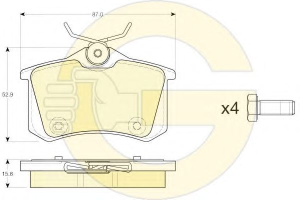 set placute frana,frana disc