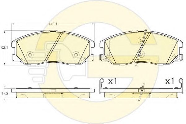 set placute frana,frana disc