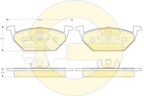 set placute frana,frana disc