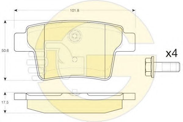 set placute frana,frana disc