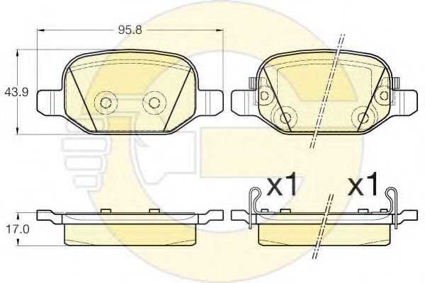 set placute frana,frana disc