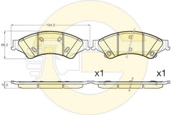 set placute frana,frana disc