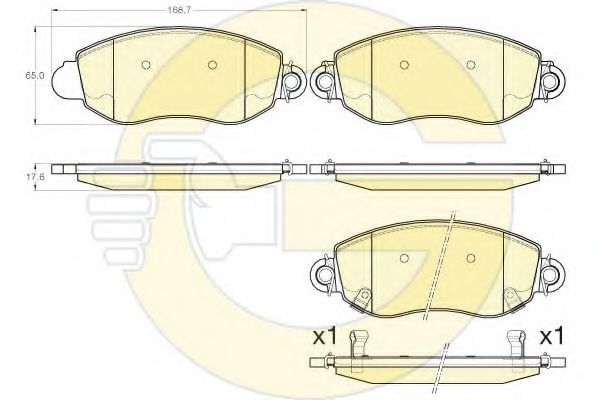 set placute frana,frana disc