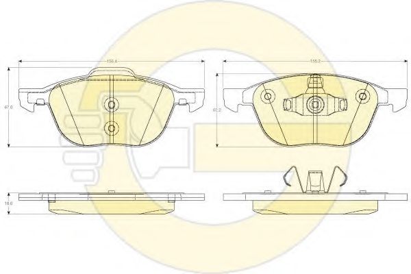 set placute frana,frana disc