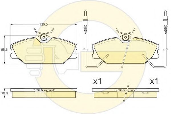 set placute frana,frana disc