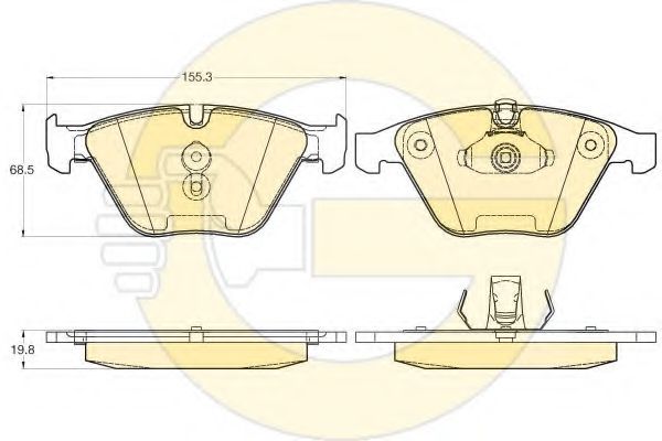 set placute frana,frana disc