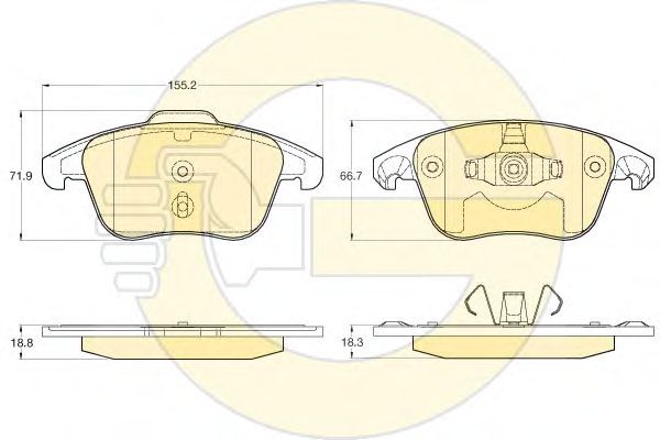 set placute frana,frana disc