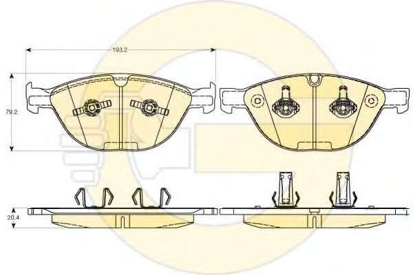 set placute frana,frana disc