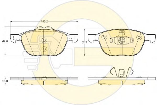 set placute frana,frana disc