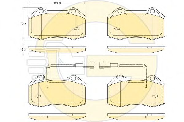 set placute frana,frana disc