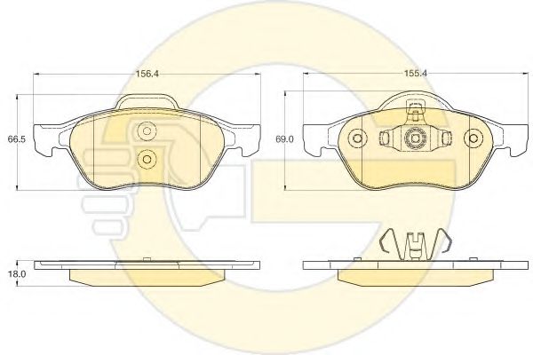 set placute frana,frana disc