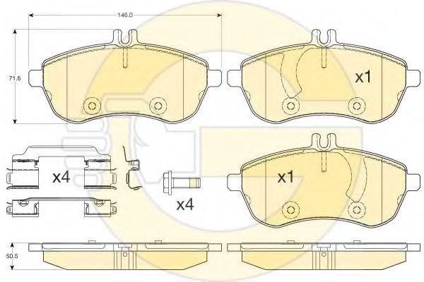 set placute frana,frana disc