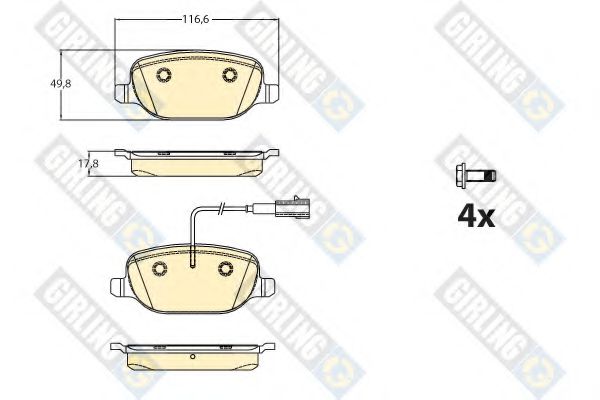 set placute frana,frana disc