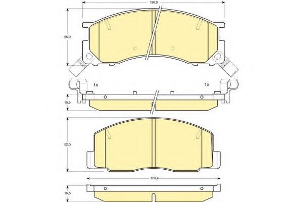 set placute frana,frana disc