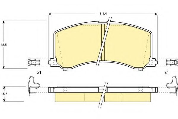 set placute frana,frana disc