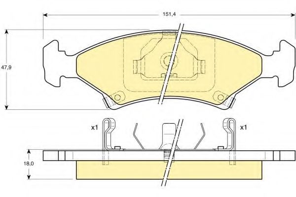 set placute frana,frana disc