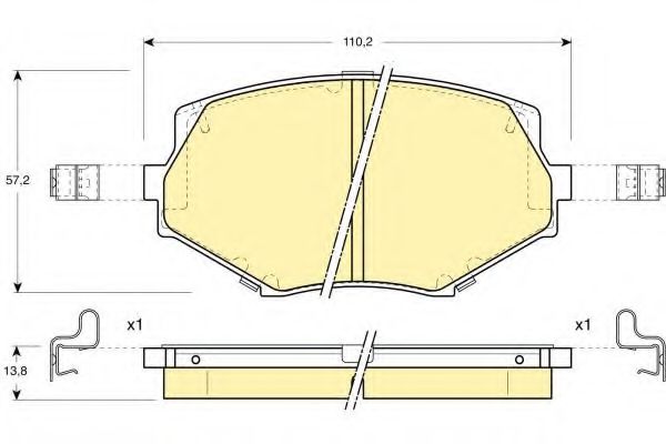 set placute frana,frana disc