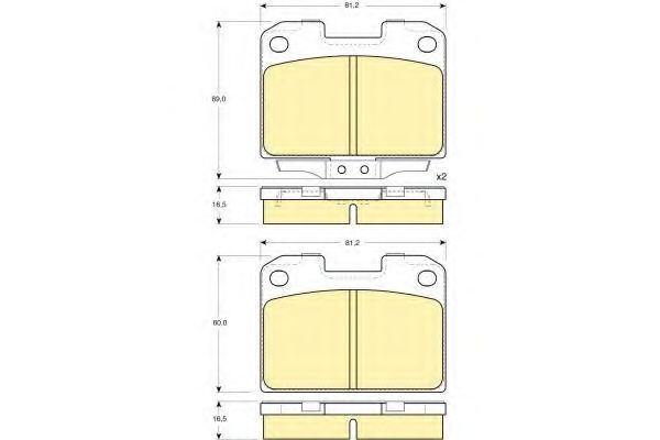 set placute frana,frana disc