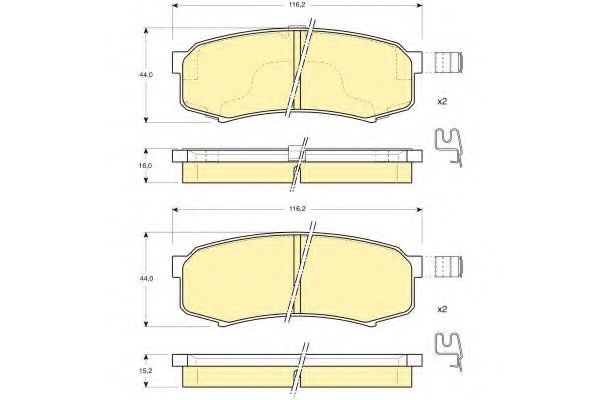 set placute frana,frana disc