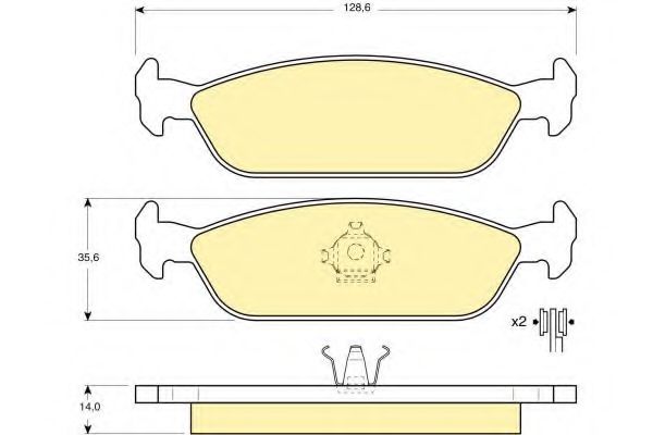 set placute frana,frana disc