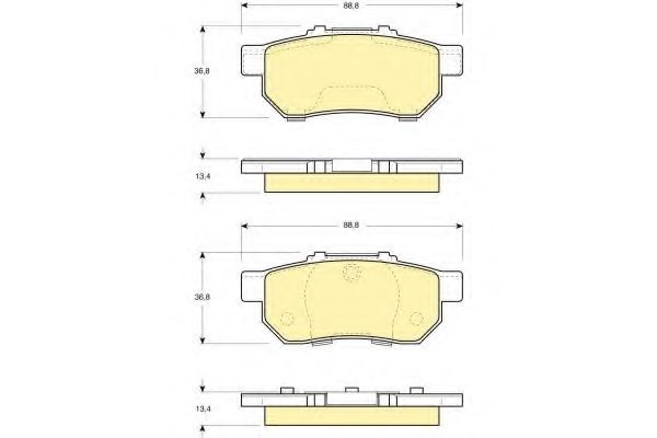 set placute frana,frana disc