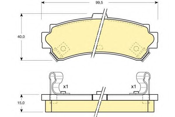 set placute frana,frana disc