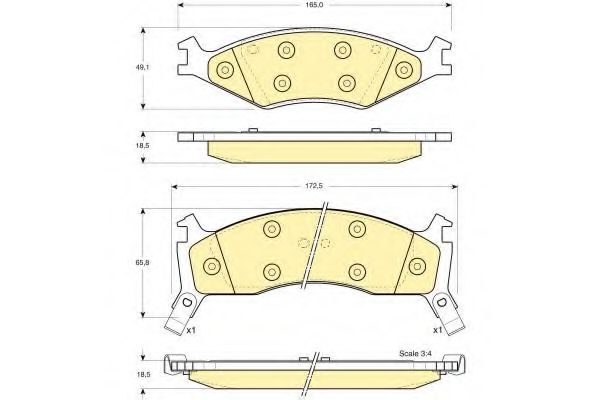 set placute frana,frana disc