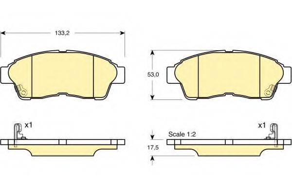 set placute frana,frana disc