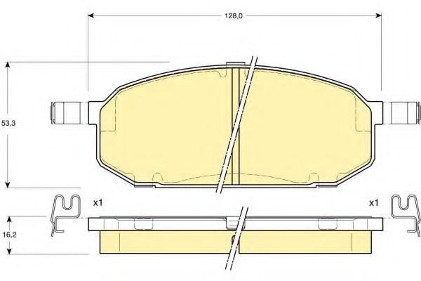 set placute frana,frana disc