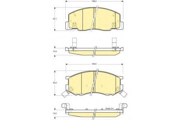 set placute frana,frana disc