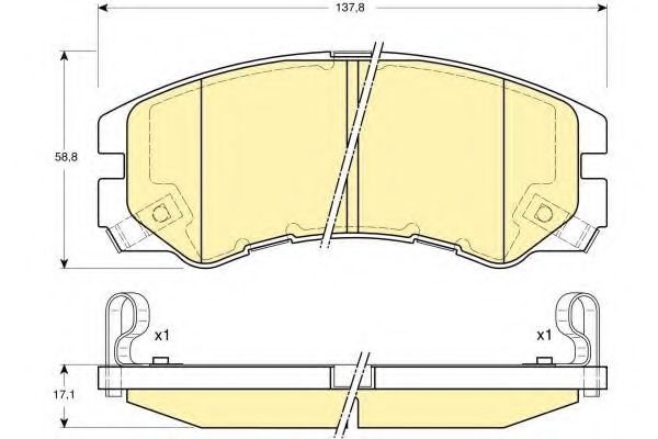 set placute frana,frana disc