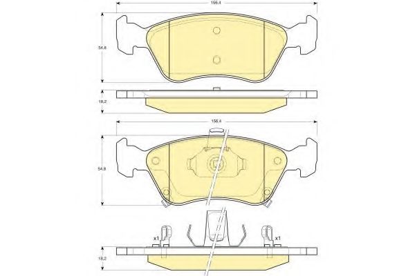 set placute frana,frana disc