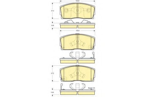 set placute frana,frana disc