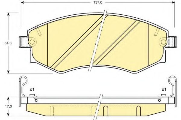 set placute frana,frana disc