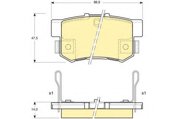 set placute frana,frana disc