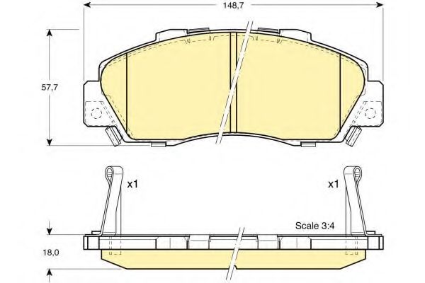 set placute frana,frana disc