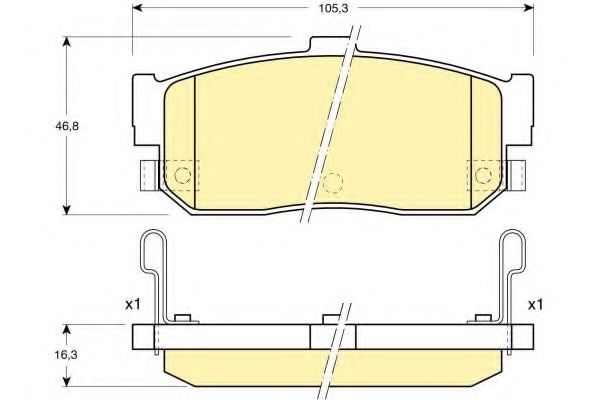 set placute frana,frana disc