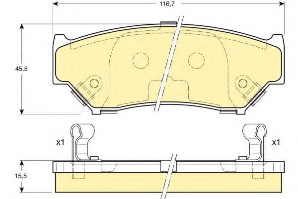 set placute frana,frana disc