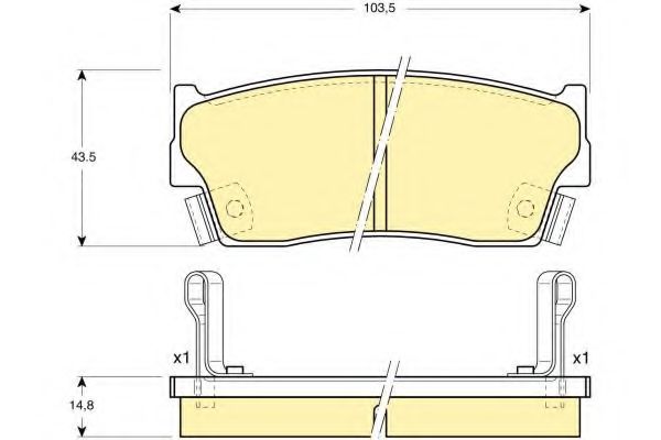 set placute frana,frana disc