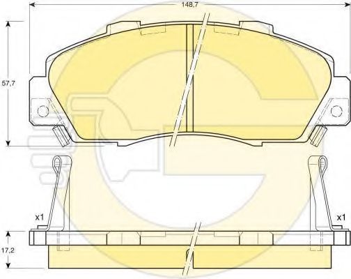 set placute frana,frana disc