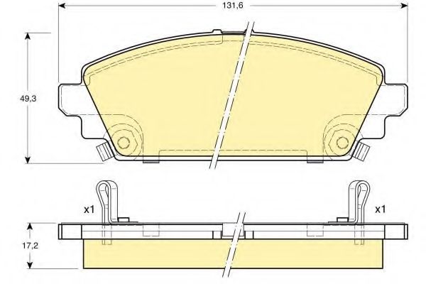 set placute frana,frana disc