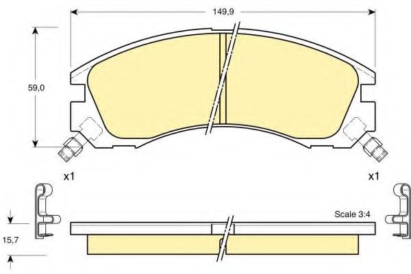 set placute frana,frana disc