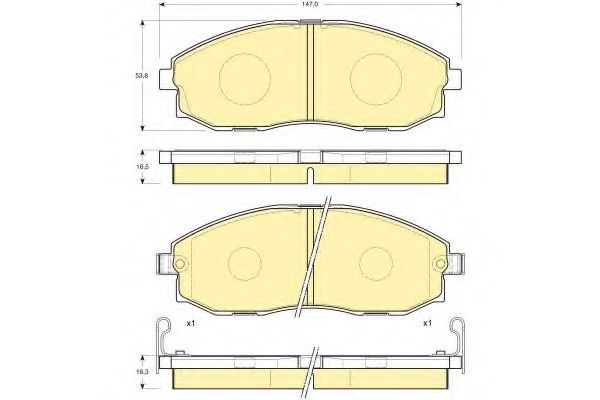 set placute frana,frana disc