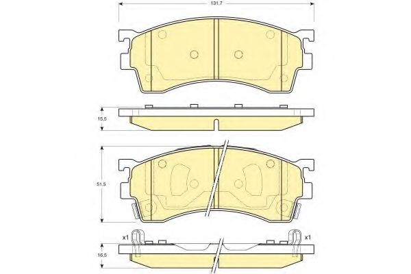 set placute frana,frana disc