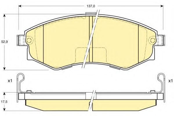 set placute frana,frana disc