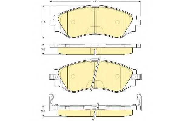 set placute frana,frana disc