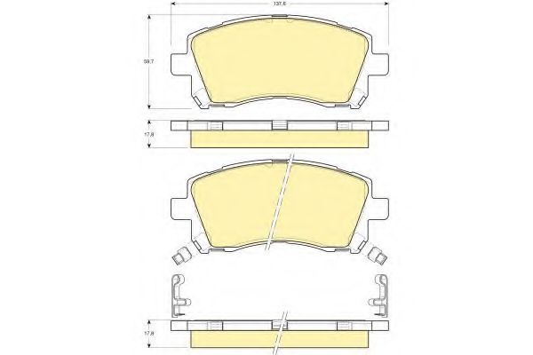 set placute frana,frana disc